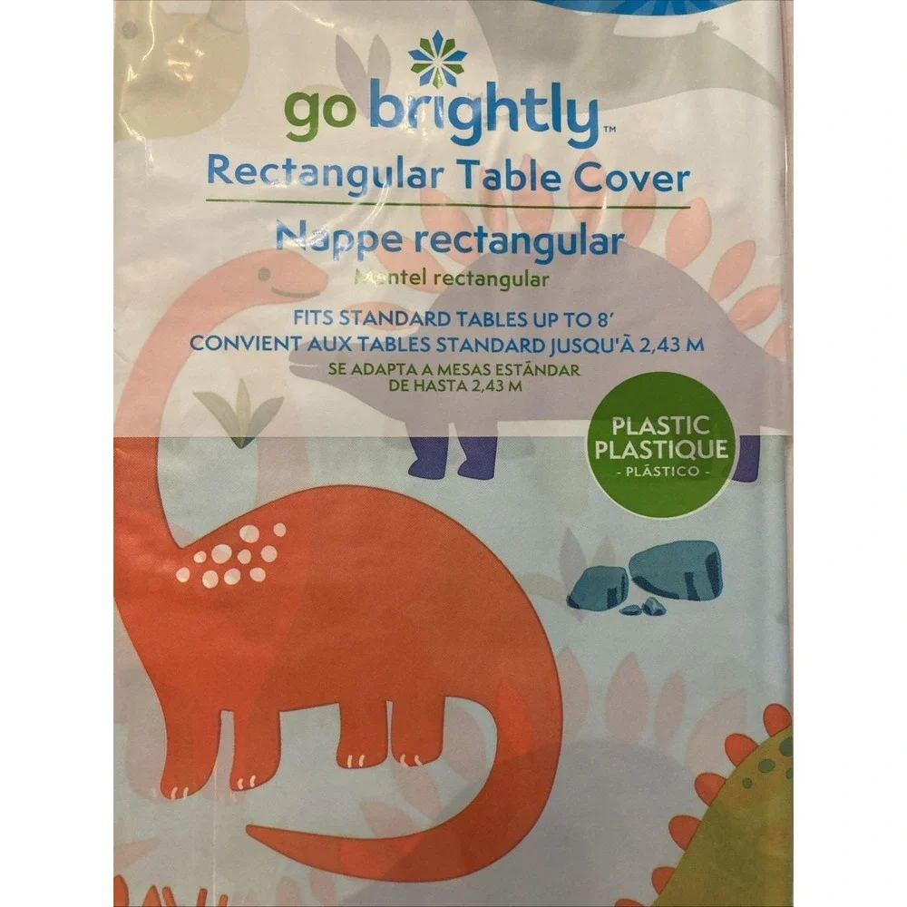 Dinosaur Rectangular Table Cover Plastic Kids Party